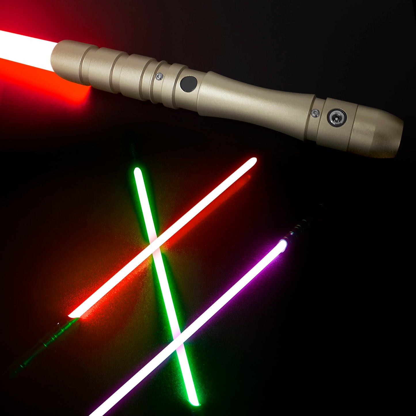 PHS Lightsaber 8-14 Old Boy Birthday Gift,USB Charge,4 Modes & Loud Sounds,Toy for Kids,Adults Xmas(97cm-Golden Hilt)