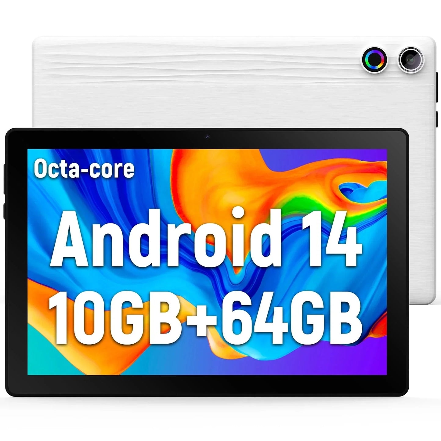 Android 14 Tablet 10 Inch Octa Core 64GB WiFi 6