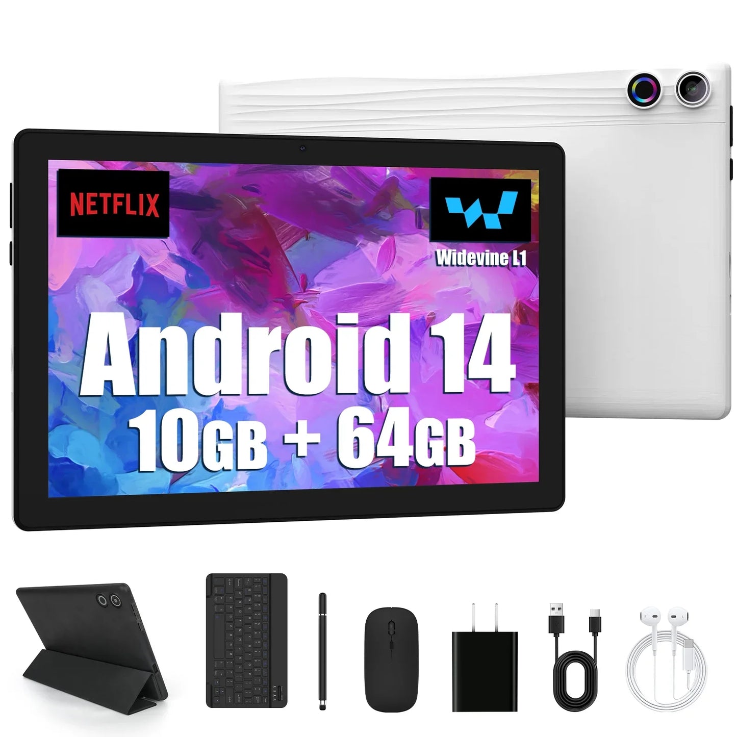 Android 14 10 Inch Tablet A523 Octa Core 8GB RAM 64GB ROM
