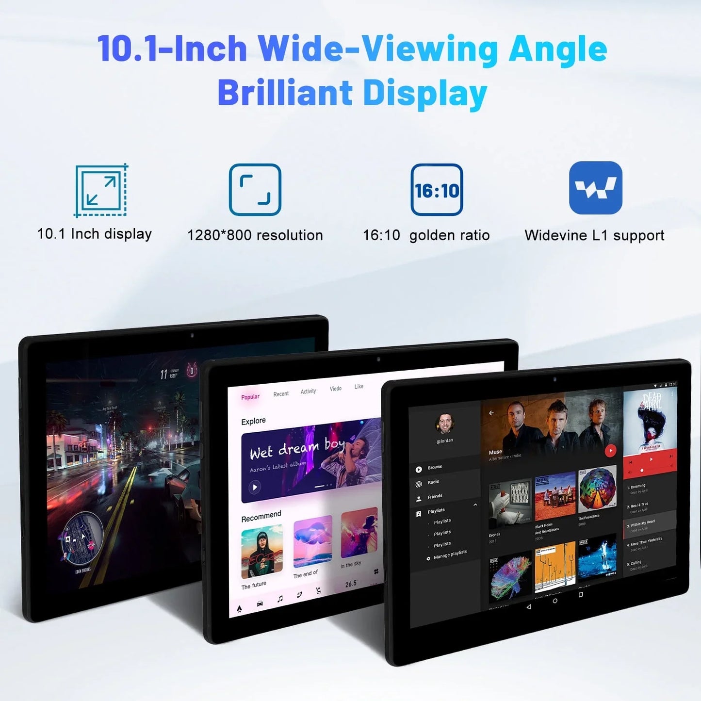 Android 14 Tablet 10 Inch Octa Core 64GB WiFi 6