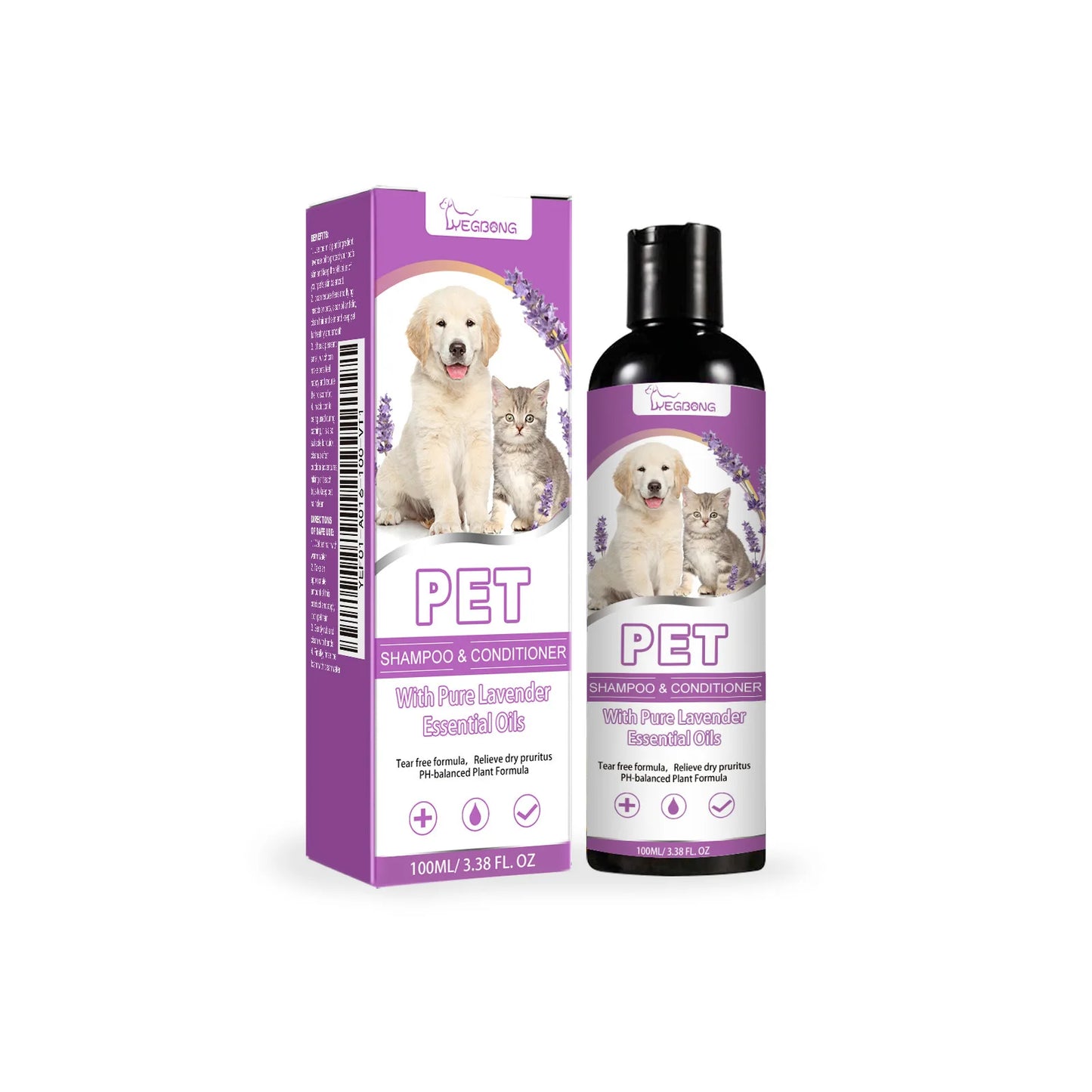 Yegbong 100ml Pet Shampoo Conditioner For Cat Dog Hair Softening