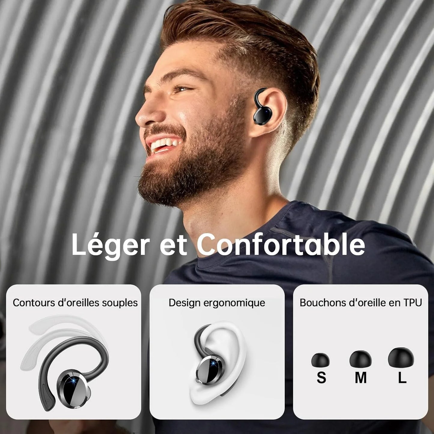 Wireless Noise Cancelling Sports Earbuds
