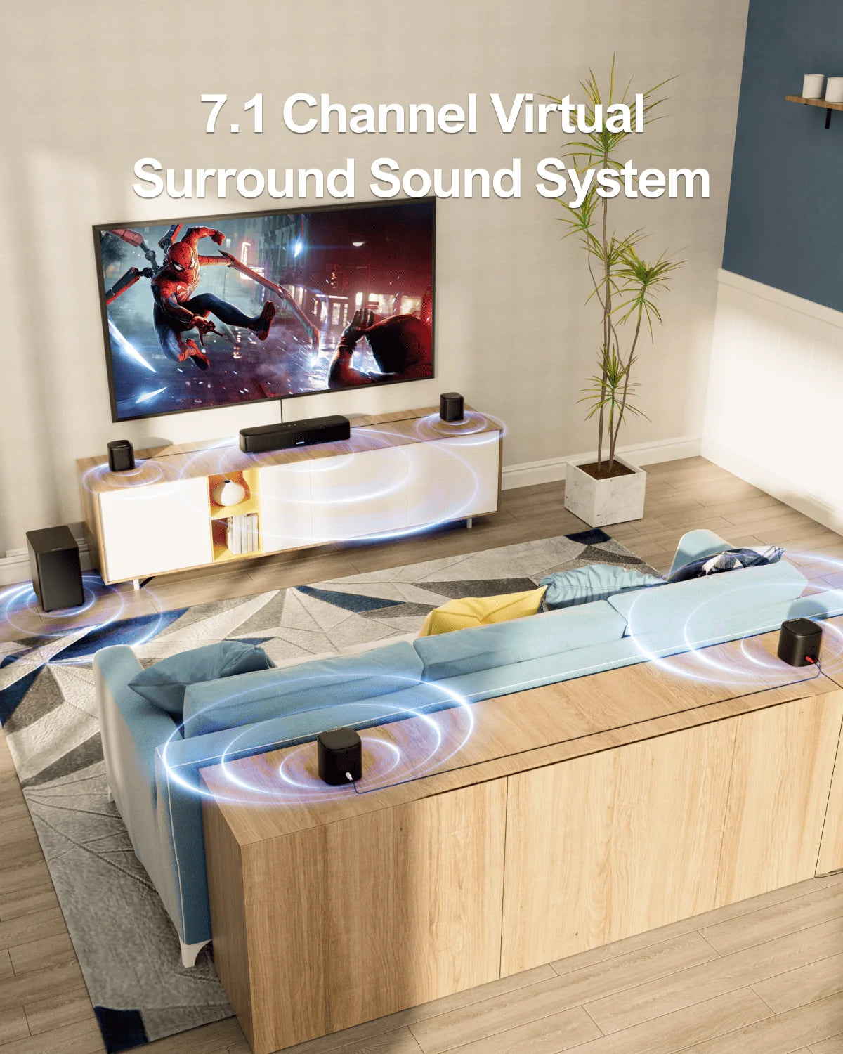 ULTIMEA 7.1ch Virtual Surround Soundbar with Subwoofer