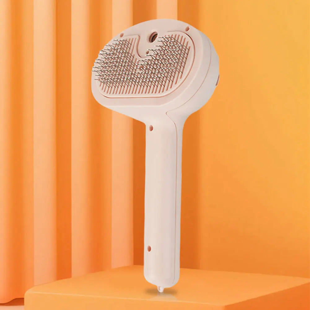Cat Hair Brush with Release Button Rechargeable Grooming Brush