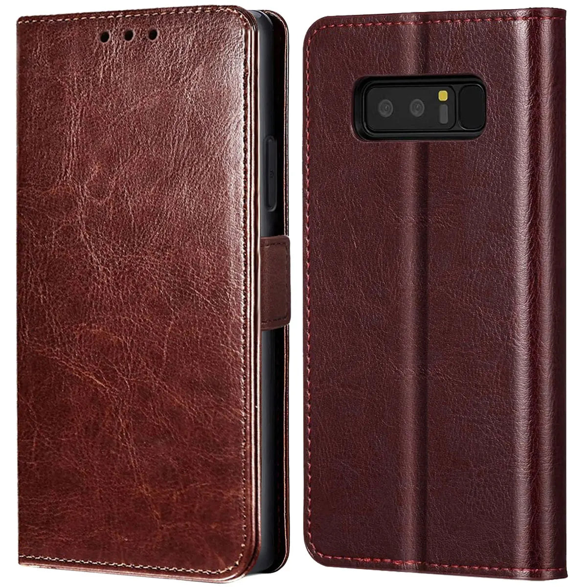 For Samsung Galaxy Note 8 Phone Leather Case Shockproof Wallet Card Slot Pouch Holder Kickstand Flip Cover