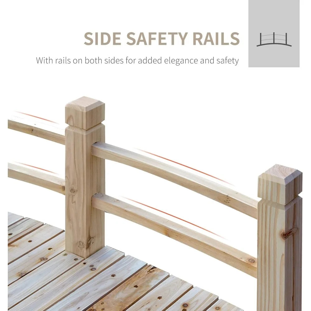 Garden Bridge 5 FT With Double Safety Railings Classic Arc