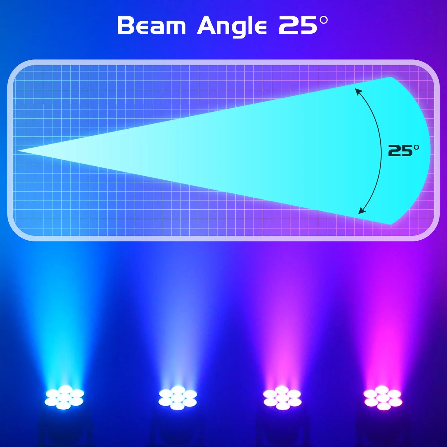 Yiflamefly 2Pcs/Set 105W Beam Moving Head Lights 7x4W RGBW LED Stage Lights DMX512 Spot Lights For DJ Disco KTV Wedding Party