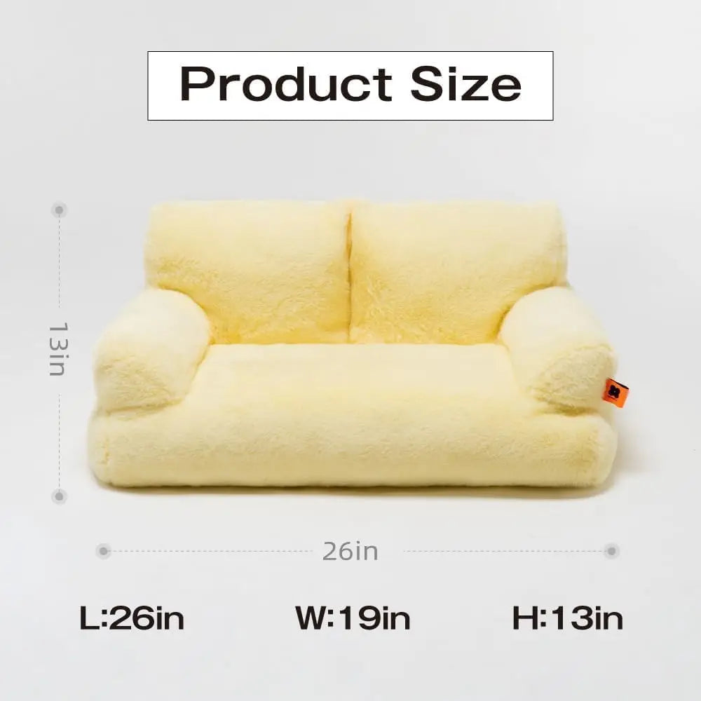 Mewoofun Pet Couch Bed 26x19 Washable Cat Beds Black White