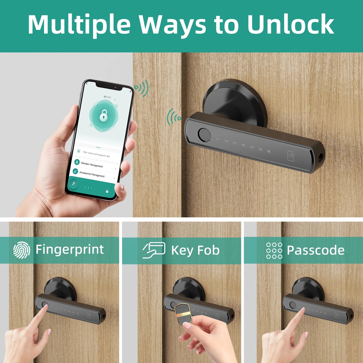Viladepot Smart Lock Fingerprint Door Lock App Remote Control