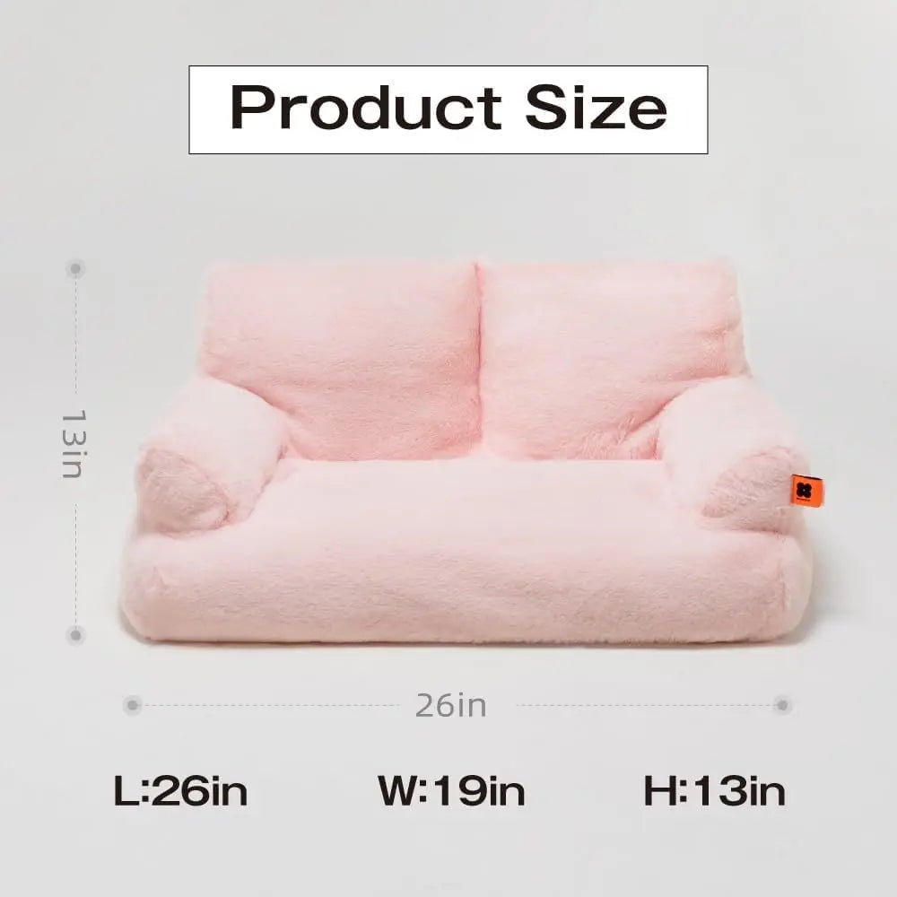 Mewoofun Pet Couch Bed 26x19 Washable Cat Beds Black White
