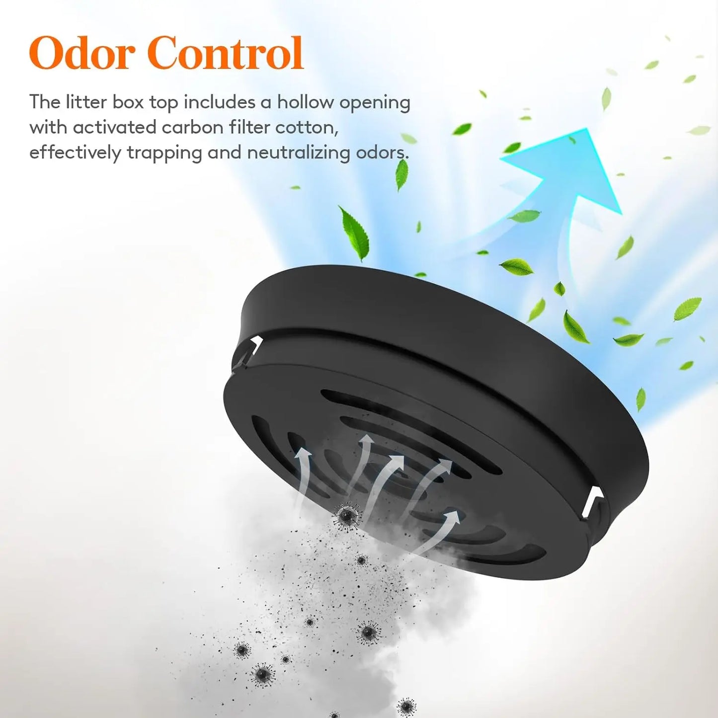 Litter Box Cat with Faux Plant & Scoop, Hidden Enclosure Litter Tray with Odor Control & Carbon Filter