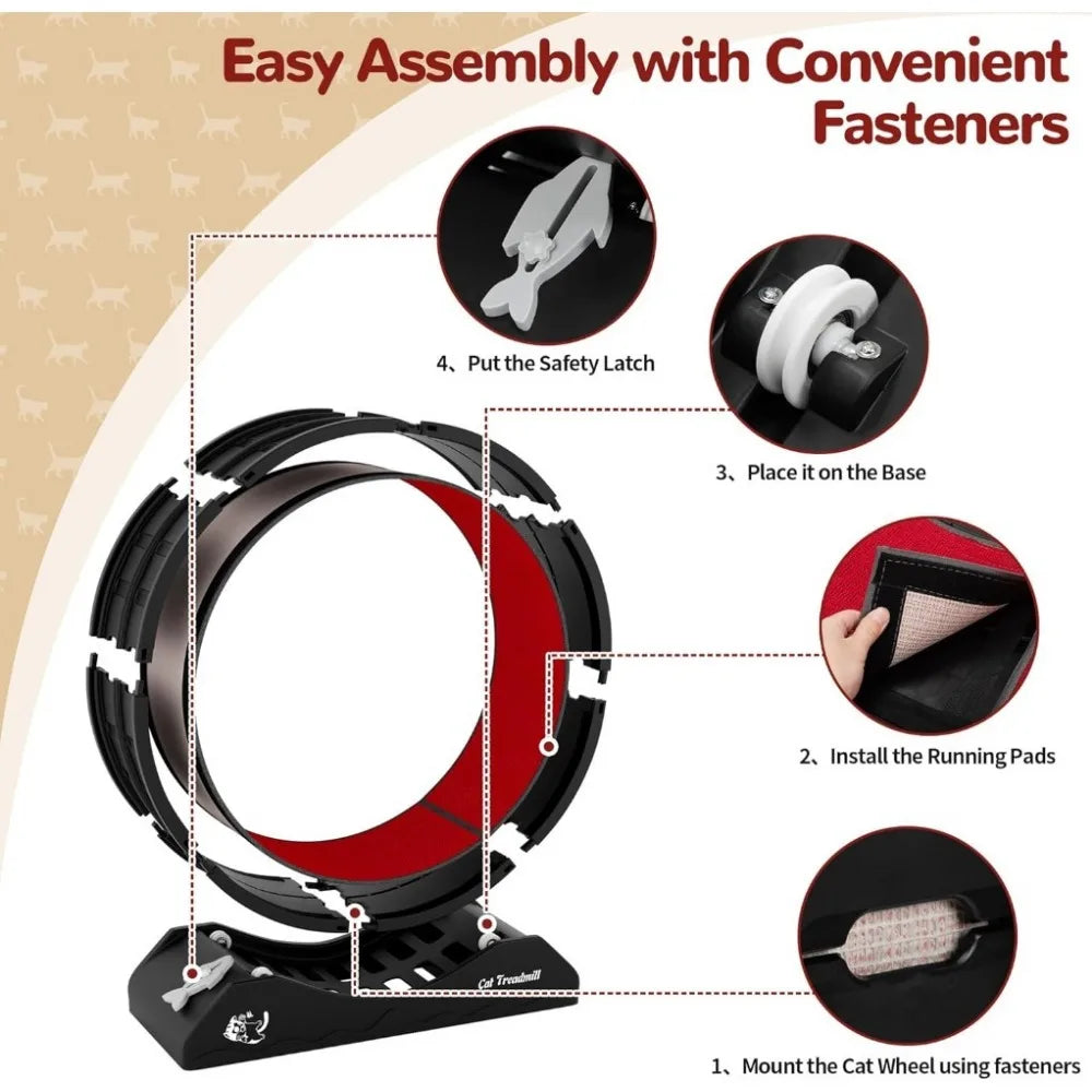 Cat Exercise Wheel Cat Treadmill with Locking Mechanism