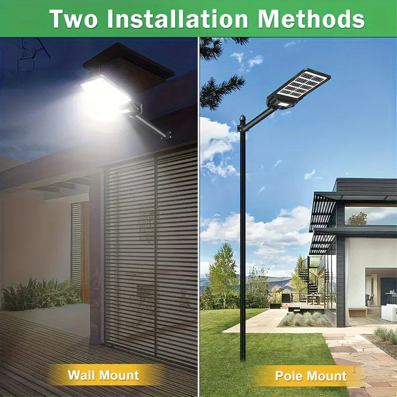 Solar Street Lights Outdoor - Solar Lights Outdoor Waterproof Motion Sensor, Solar Parking Lot Lights Commercial Dusk to Dawn