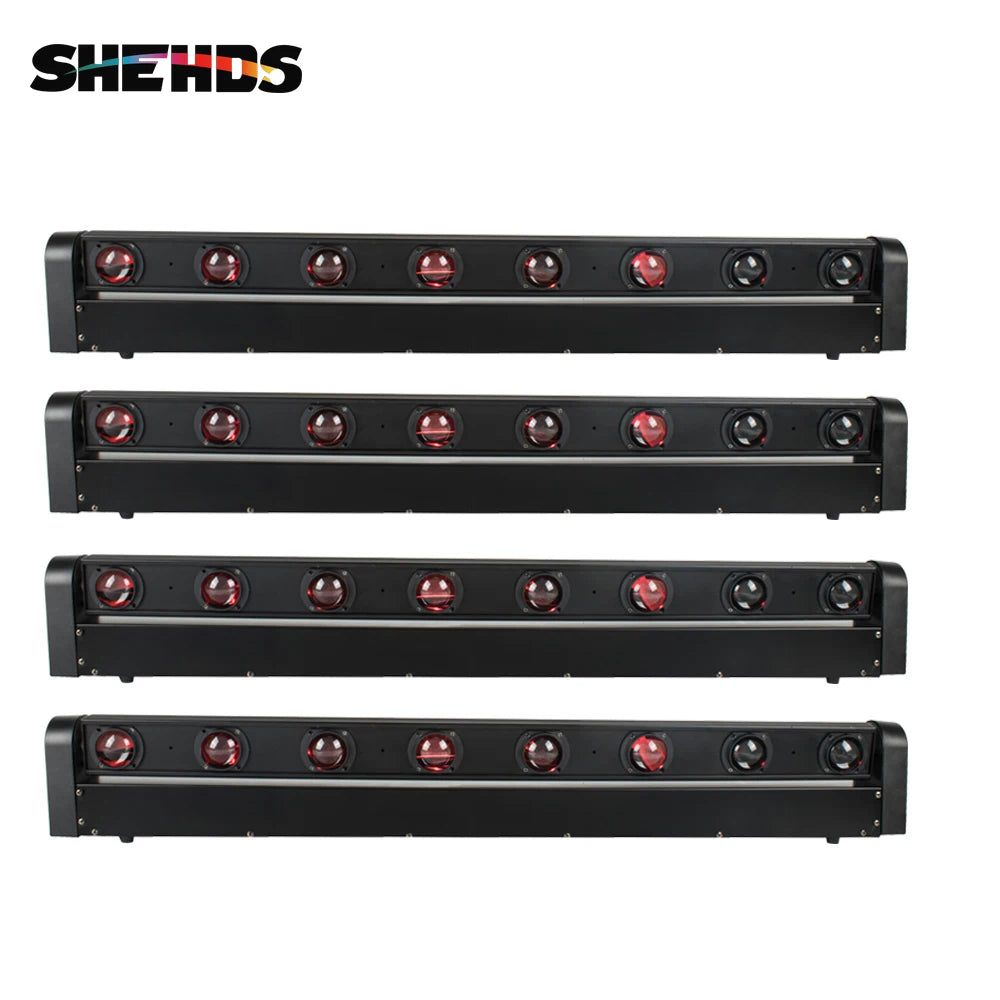 SHEHDS 2/4/8PCS Beam LED 8x12W RGBW Bar Moving Head Stage Lighting DMX512 For DJ Disco Party Night Club Stage Equipment