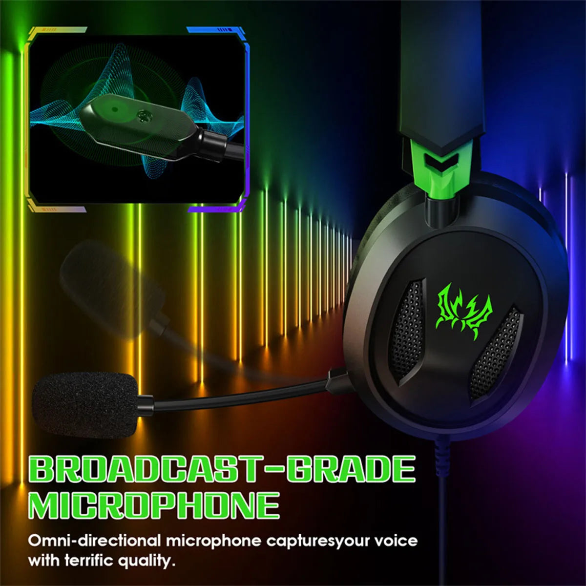 G3100 3.5mm Wired Gaming Headset Over Ear Game Headphones with Omni-directional Microphone for PS5 PS4 Laptop Tablet