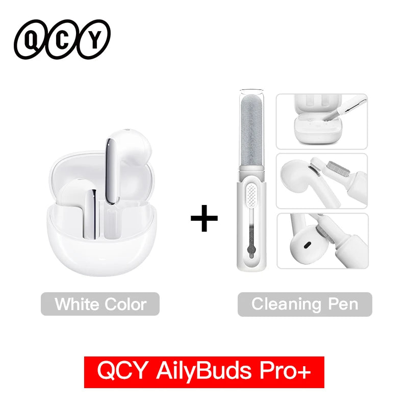 QCY HT10 AilyBuds Pro+ ANC Wireless Earphone Al Audio Hi-res with LDAC Bluetooth 5.3 Earbuds Adaptive ANC Multipoint Connection