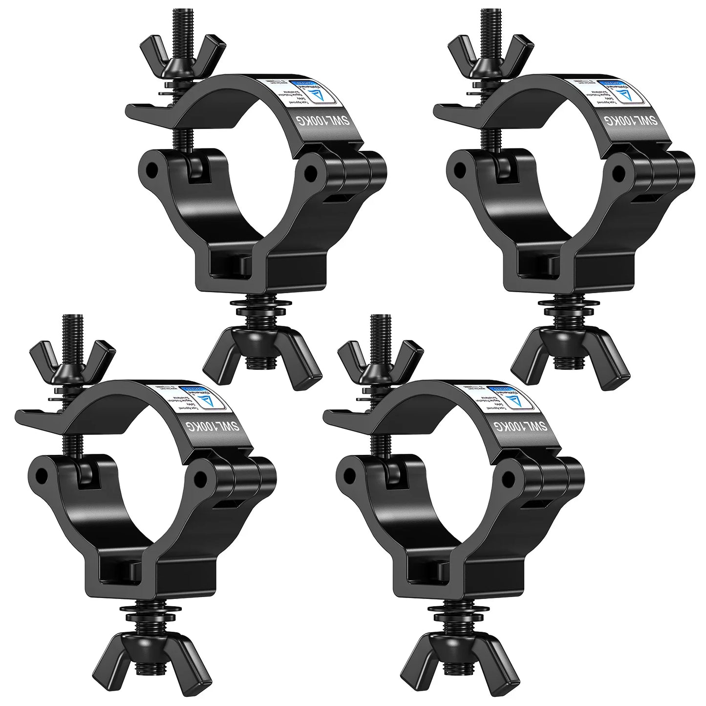 2/4PCS Aluminum Lights Hook Stage Lights Clamp Hanger Hooks Bracket Moving Heads Heavy Duty Hook Suitable 48-52MM pipe diameter
