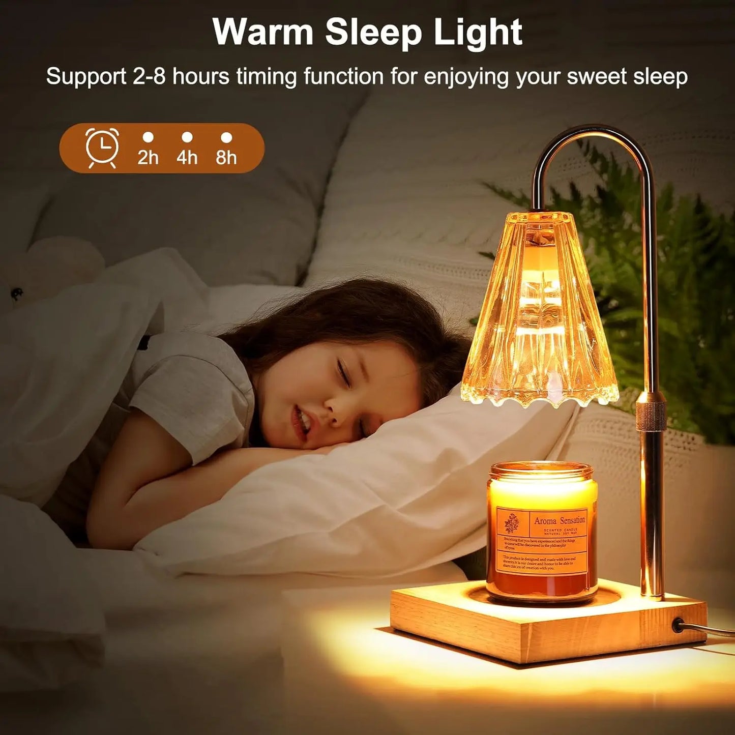 Lightess Candle Warmer Lamp with Timer Dimmer 2 Bulbs