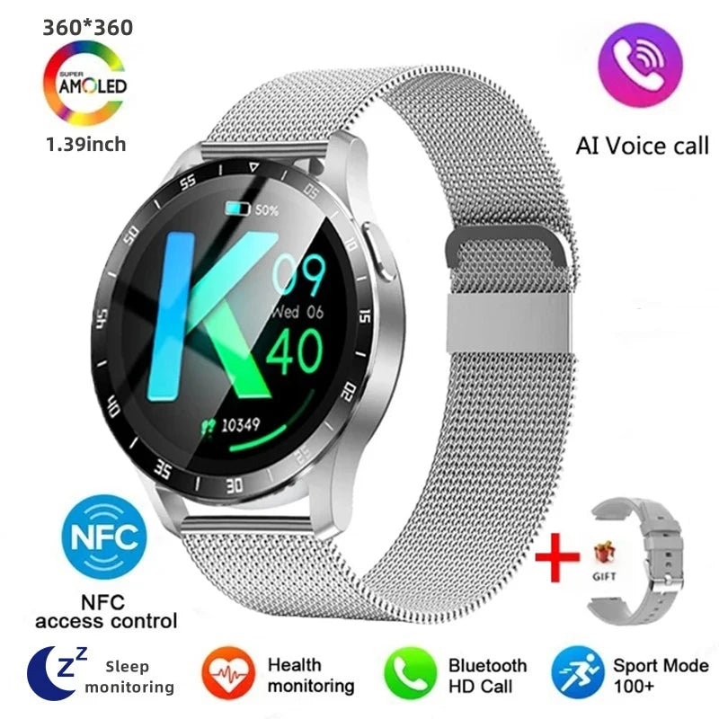 2024 New Bluetooth Call Smart Watch High End Men's Multi Sport Mode NFC IP67 Waterproof Fitness Women's Electronic Watch