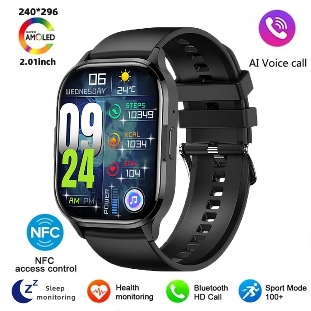 2024 Latest Men's and Women's Electronic Watches 5.3 Bluetooth Call Sports Fitness Heart Rate Monitoring Function Couple Watch