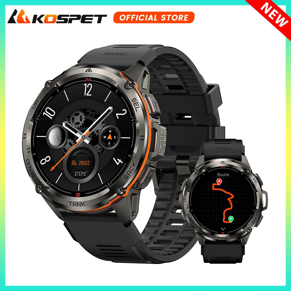 2025 NEW KOSPET TANK T3 Ultra GPS Smart Watches Waterproof
