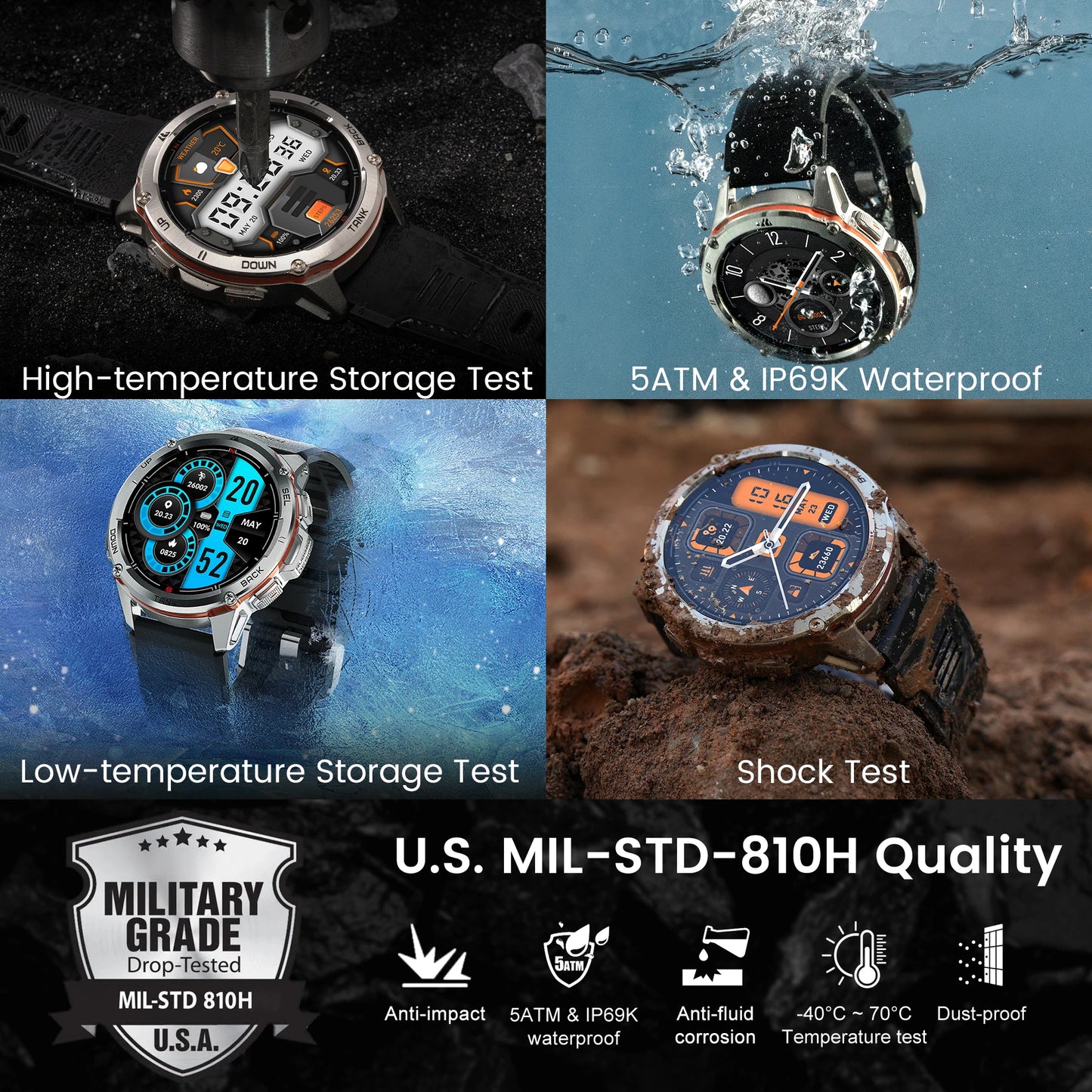 2025 NEW KOSPET TANK T3 Ultra GPS Smart Watches Waterproof