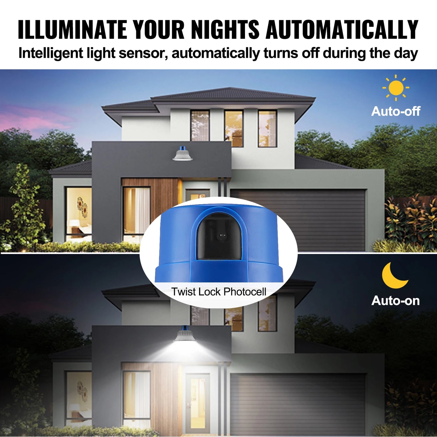VEVOR LED Barn Light 50W 5500LM / 100W 11000LM Ultra Brightness 6000K Daylight Security Flood Lighting for Outside Yard, Street