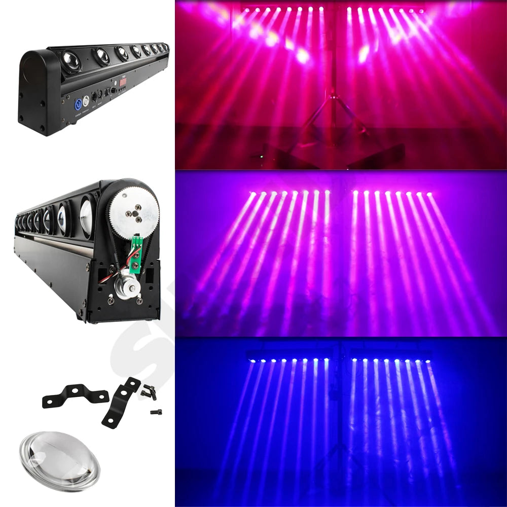 SHEHDS 2/4/8PCS Beam LED 8x12W RGBW Bar Moving Head Stage Lighting DMX512 For DJ Disco Party Night Club Stage Equipment