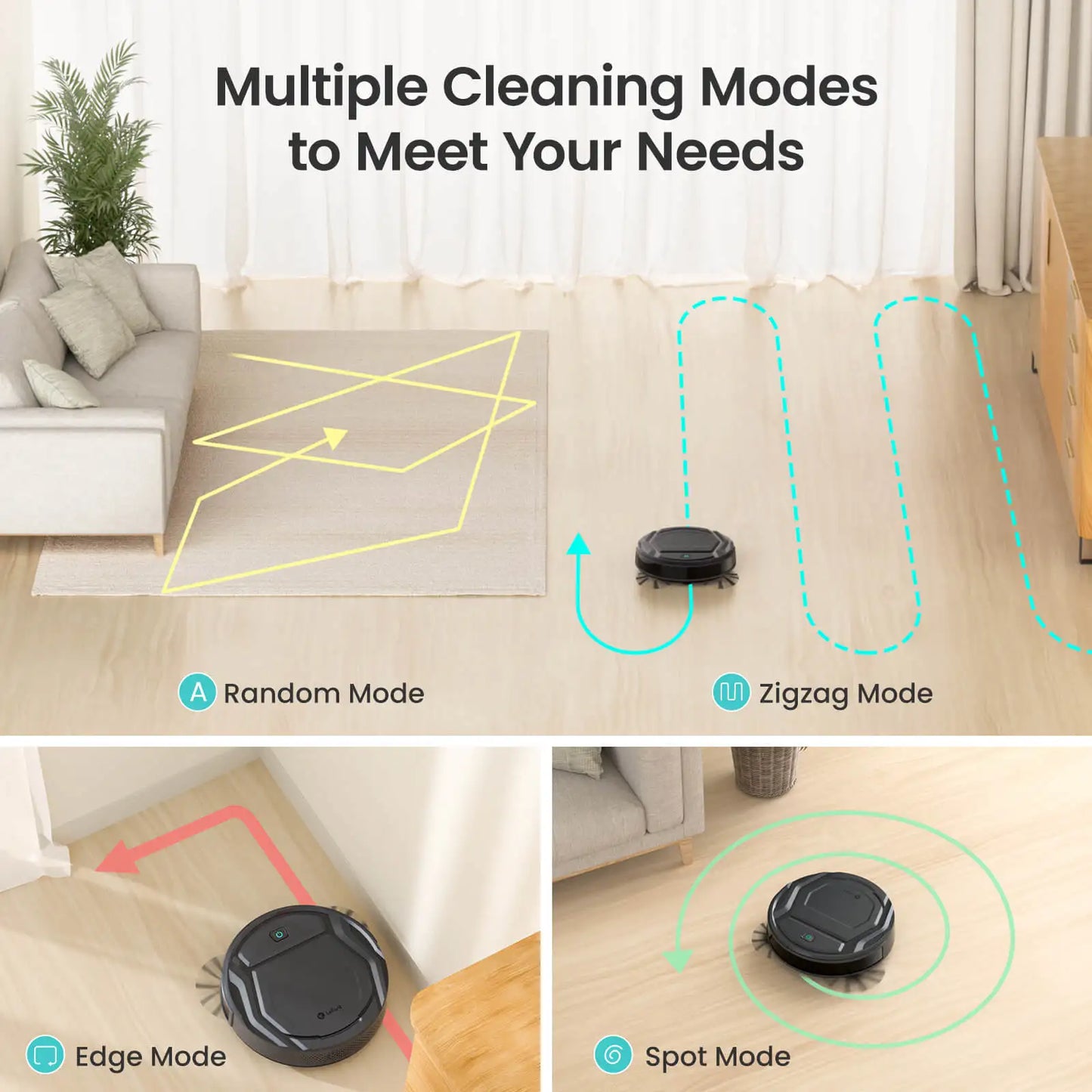 Lefant M210Pro Robot Vacuum Cleaner Suck and Sweep 2-in-1 Mini App/Google/Alexa Control 6 Cleaning Modes for Pet Hair Hard Floor