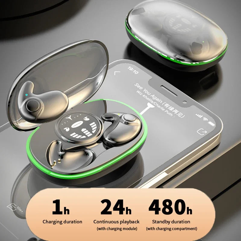 Invisible Wireless Sleep Earbuds with Noise Reduction