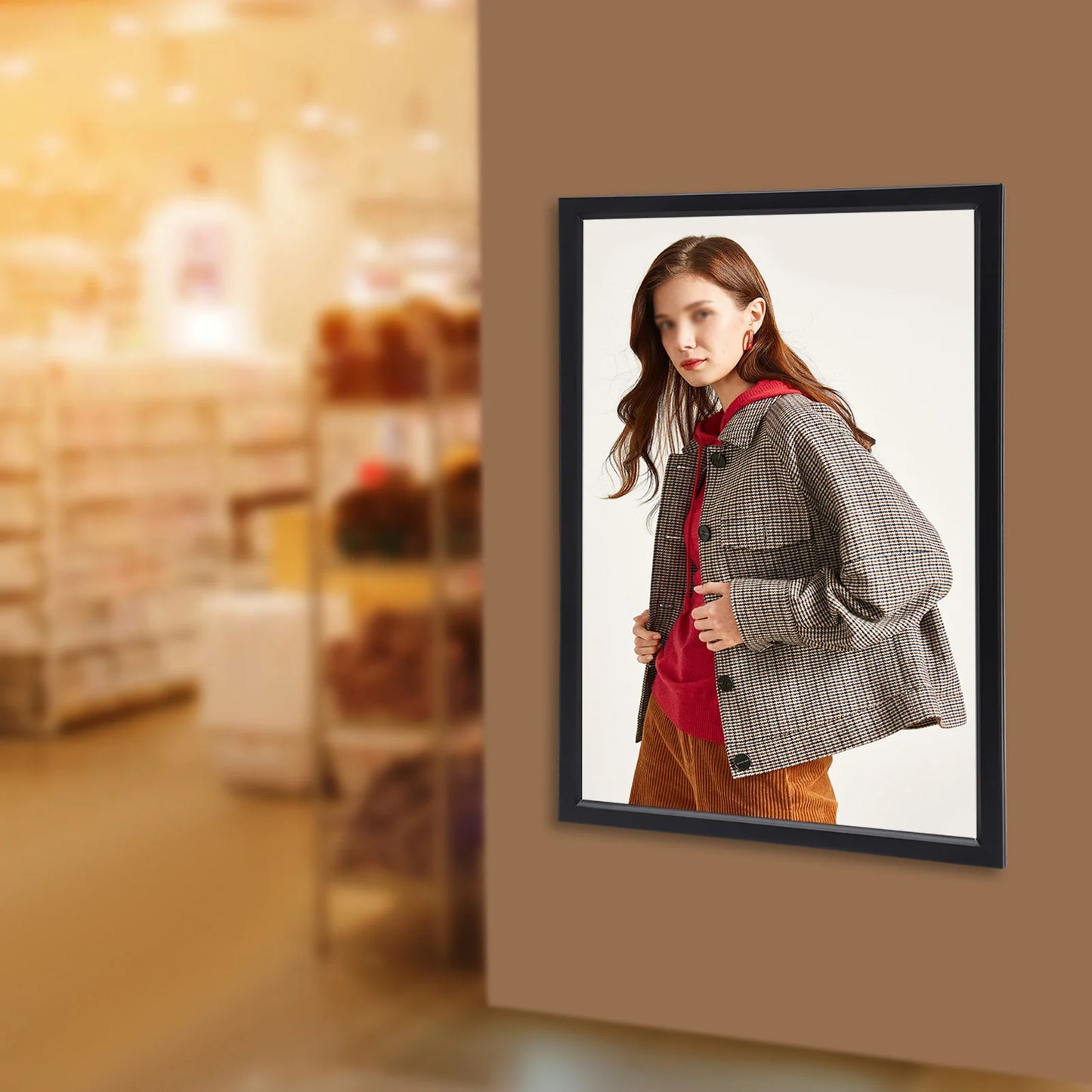 LED Advertising Light Box Movie Poster Display Wall Mount Aluminum Art Picture Frame Light Box Advertisement Sign 110V