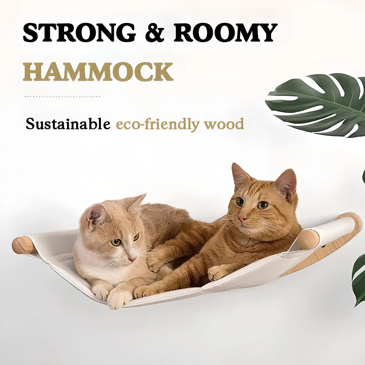 Cat Hammock Wall Mounted Cat Shelf With Two Steps For Cats