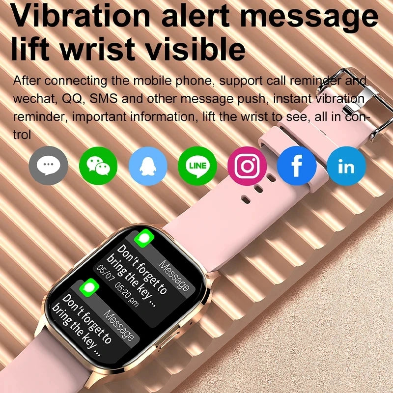 2024 Latest Men's and Women's Electronic Watches 5.3 Bluetooth Call Sports Fitness Heart Rate Monitoring Function Couple Watch