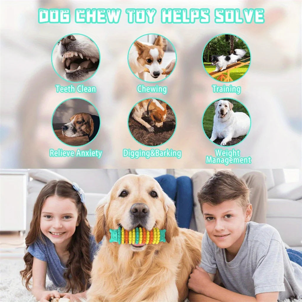 Dog Chew Toys for Aggressive Chewers, Durable Dog Toys for Large Medium Small Breed Dogs, Rubber Indestructible Dog Teething Toy