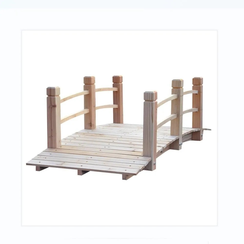 Garden Bridge 5 FT With Double Safety Railings Classic Arc