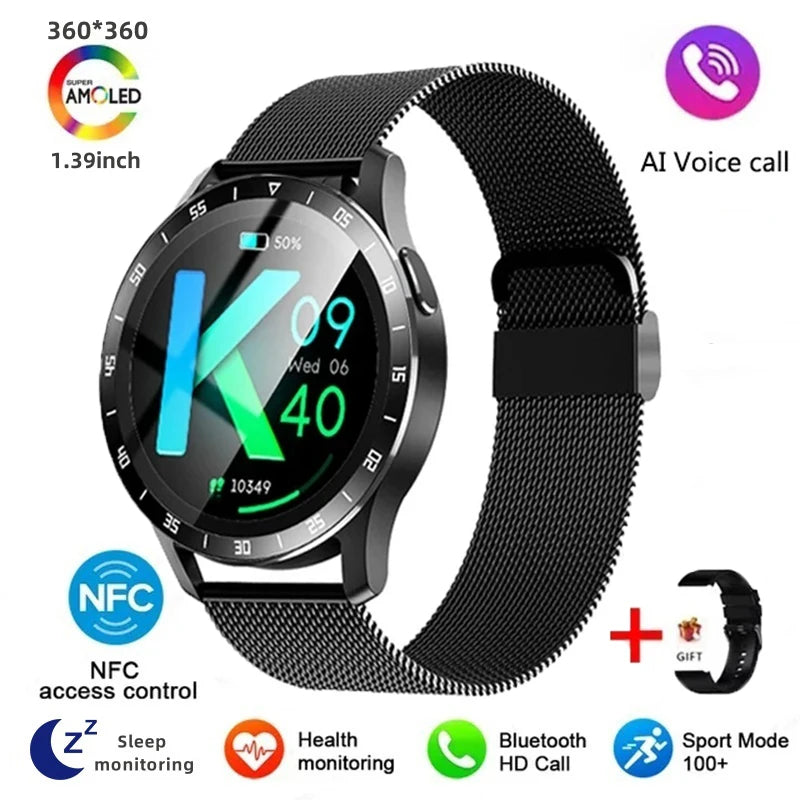 2024 New Bluetooth Call Smart Watch High End Men's Multi Sport Mode NFC IP67 Waterproof Fitness Women's Electronic Watch