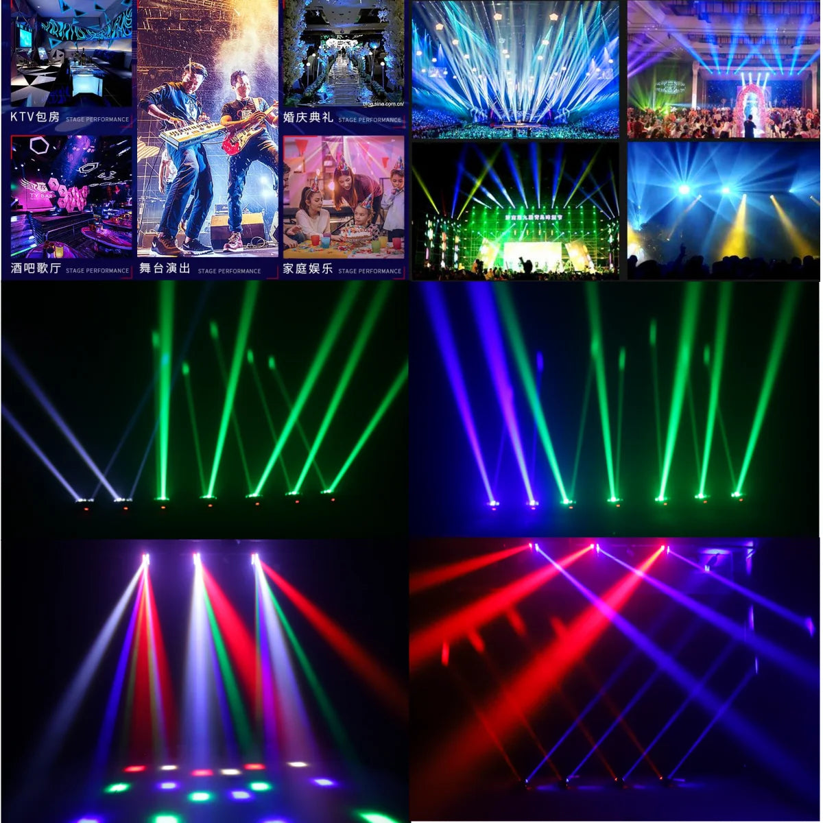 Mini LED Spider 8x6W RGBW Beam Good Quality DJ Moving Head Wash Bar Light Stage Lights