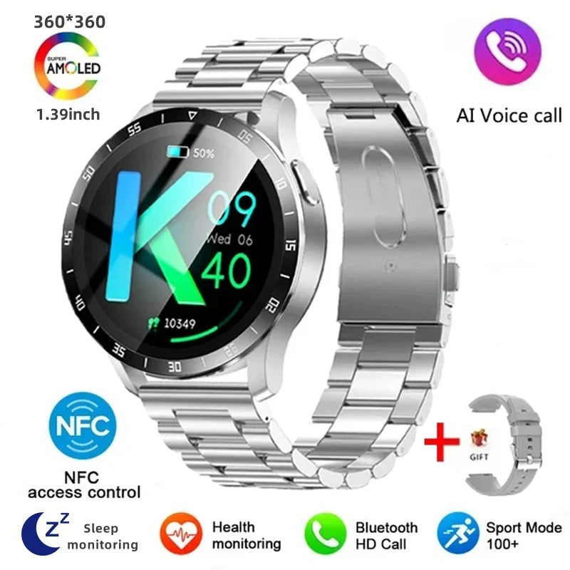 2024 New Bluetooth Call Smart Watch High End Men's Multi Sport Mode NFC IP67 Waterproof Fitness Women's Electronic Watch
