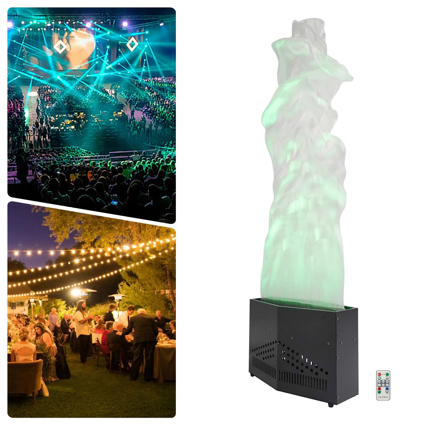 1.5M/1.8M Fake Fire Flame Light Artificial Simulated Fire Atmosphere Lamp for Stage DJ Party Nightclub Campfire Party 24 LED