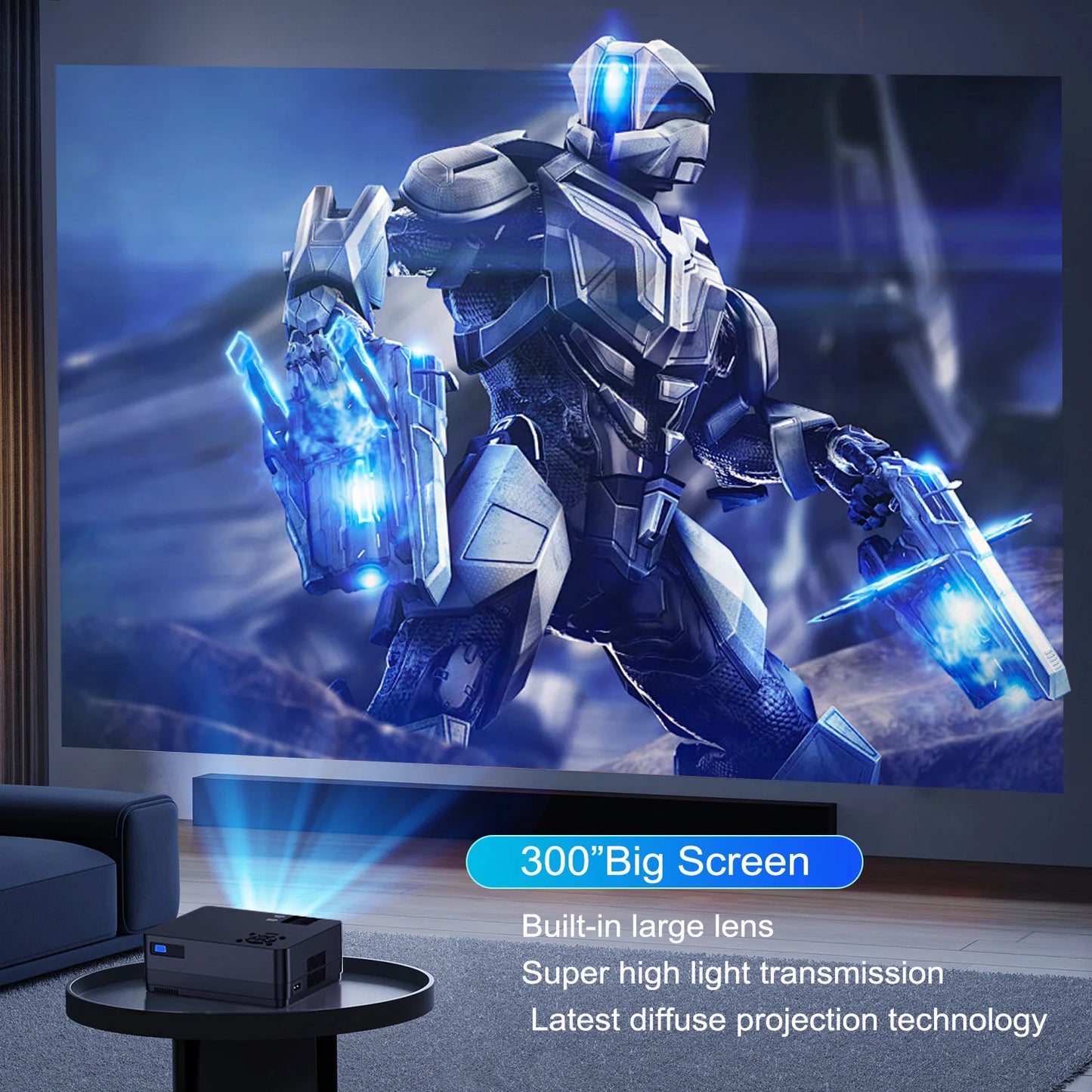 5G WiFi Native 1080P Projector 15000LM Full HD Home 4k