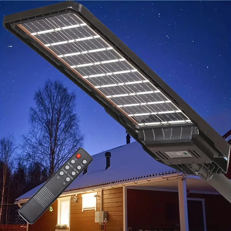 Solar Street Lights Outdoor - Solar Lights Outdoor Waterproof Motion Sensor, Solar Parking Lot Lights Commercial Dusk to Dawn