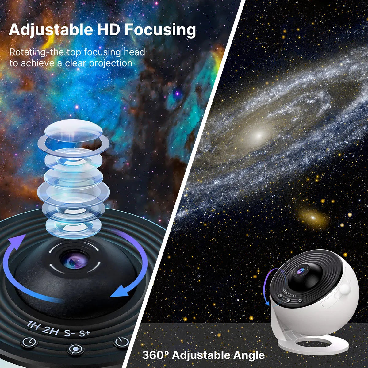 Mexllex HD Starry Sky Globe Galaxy Projection Night Light