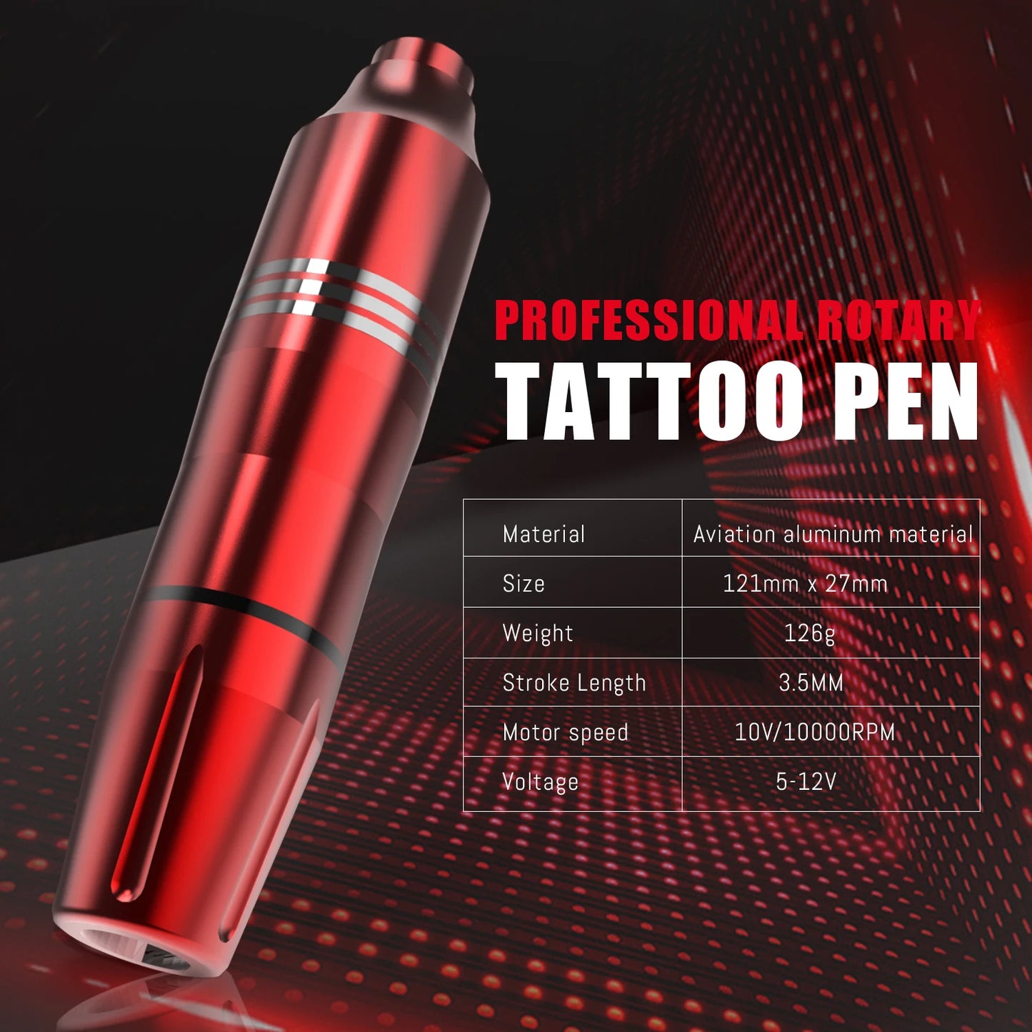 New 55 Pcs Tattoo Gun Kit Rotary Complete Tattoo Kit with Power Supply Mix 10 Piece Cartridge Needle for Beginners and Artists