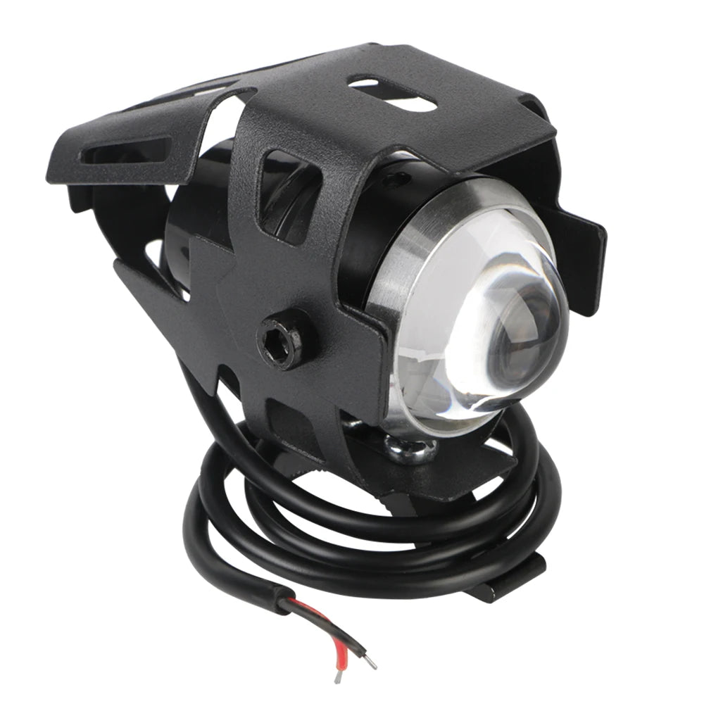 2pcs Motorcycle Headlight Auxiliary Working Lamp Motorbike Spot Fog light LED DRL Spotlights Angel Eye