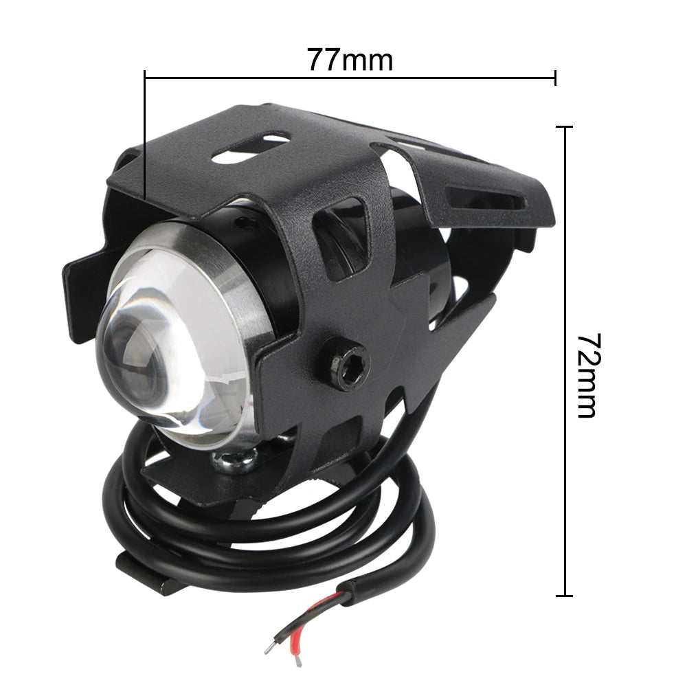 2pcs Motorcycle Headlight Auxiliary Working Lamp Motorbike Spot Fog light LED DRL Spotlights Angel Eye