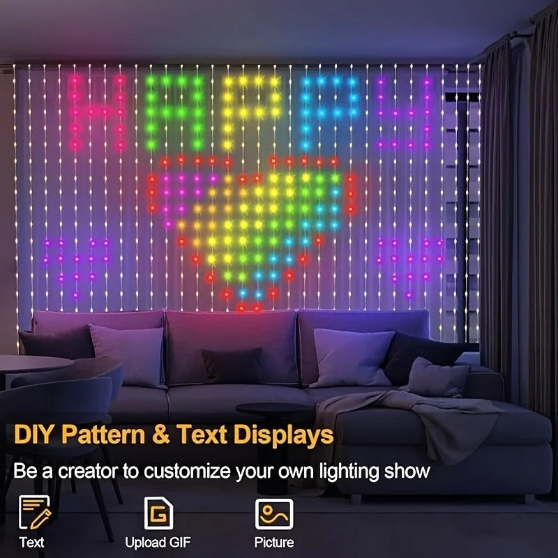 window curtain lights for bedroom fairy lights curtain lights Smart LED Curtain Light give a present