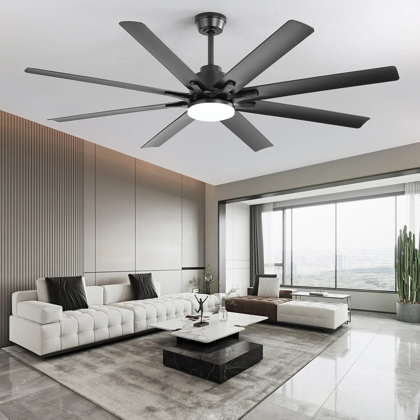 Sofucor Smart App Control 66-inch Ceiling fan with LED DC with remote control for Living room Bedroom