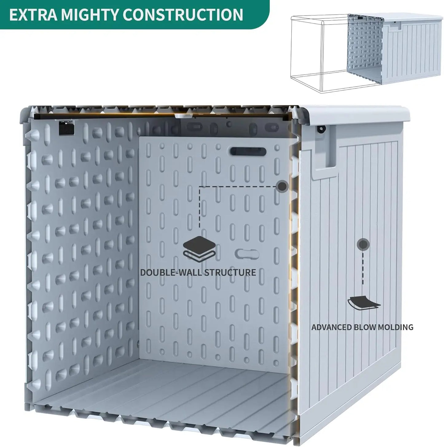 XXL 230 Gallon Large Deck Box,Outdoor Storage for Patio Furniture Cushions,Garden Tools with Flexible Divider,Waterproof,
