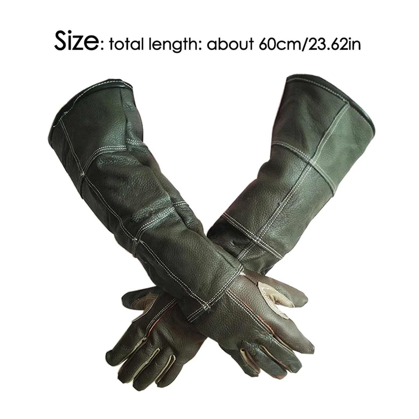 Pet Handling Gloves Strengthened Leather Anti Bite Protective Gloves Pets Grasping Protective Safety Gloves For Catch Cats Dogs