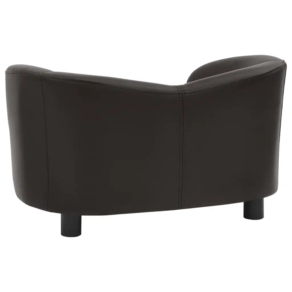 Dog Sofa Foam Filling Pet Relaxing Sofa for Home Use Brown